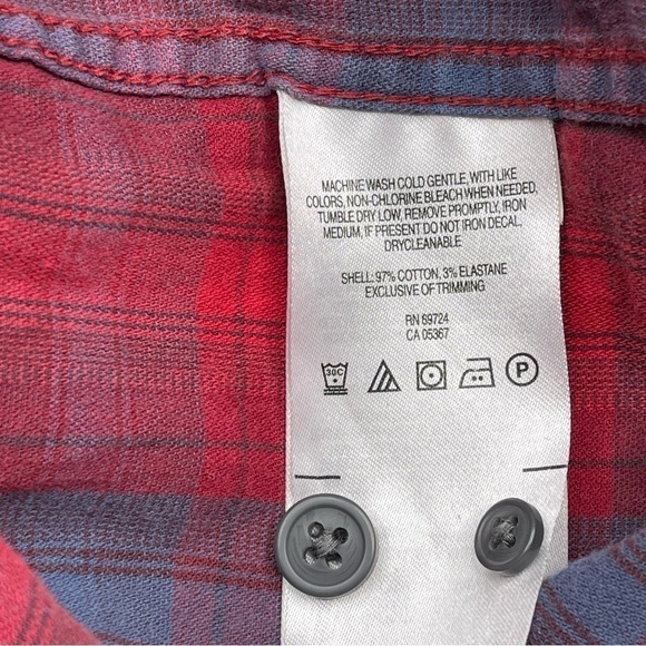 Columbia Shirt Plaid Red Gorp Outdoor Hiking Camping Western Long Sleeve Work - Picture 13 of 13